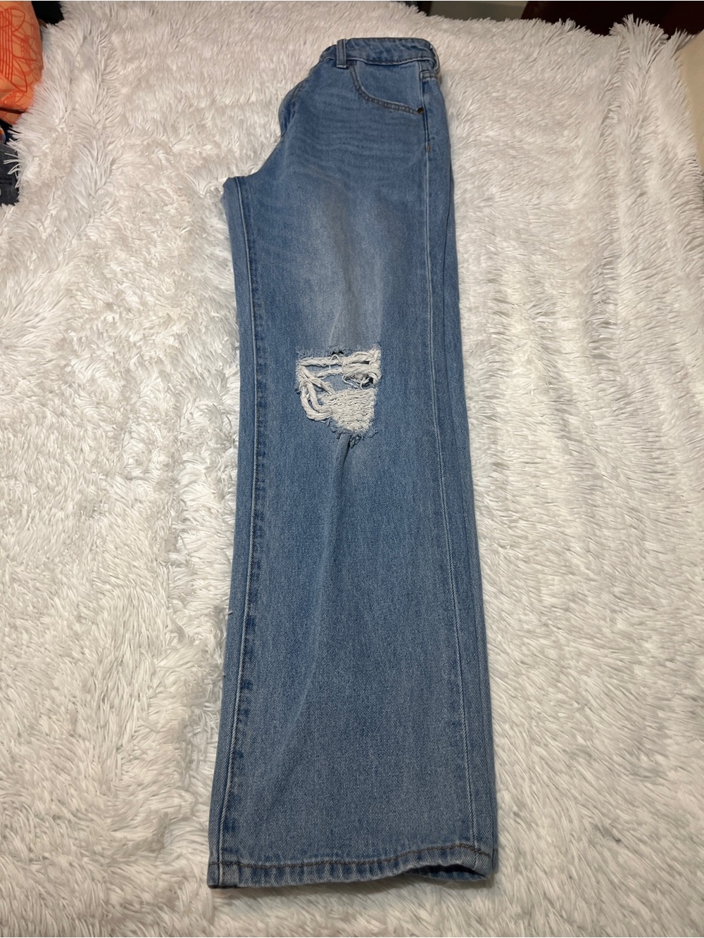 GUESS Los Angeles Wide Leg Distressed Jeans Light Wash 29x32 - Picture 4 of 9